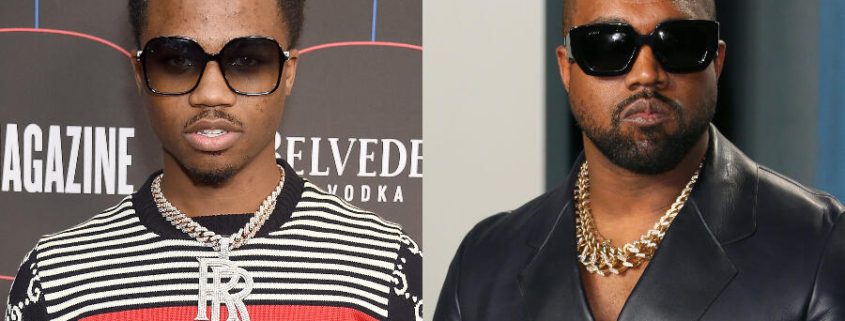 Kanye West Joins Roddy Ricch At Abulm Listening Party