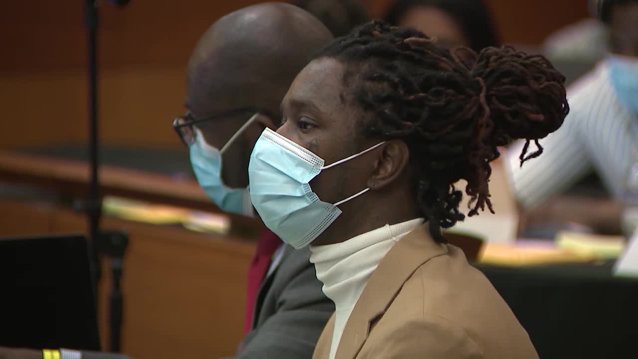 Young Thug in Court for Jury Selection with Other YSL Co-Defendants
