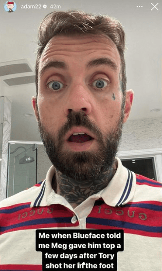 Adam22 Reveals Shocking Blueface Claims With Megan Thee Stallion After Tory Lanez Shooting