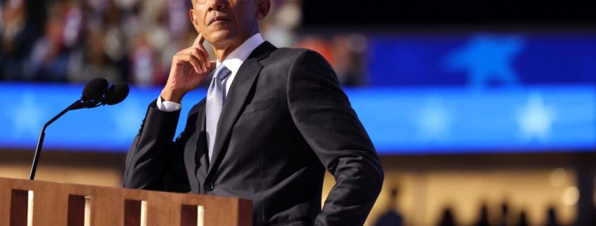 Barack Obama Slams Trump's 'Weird Obsession' with Crowd Size during DNC Speech photo Barrack Obama